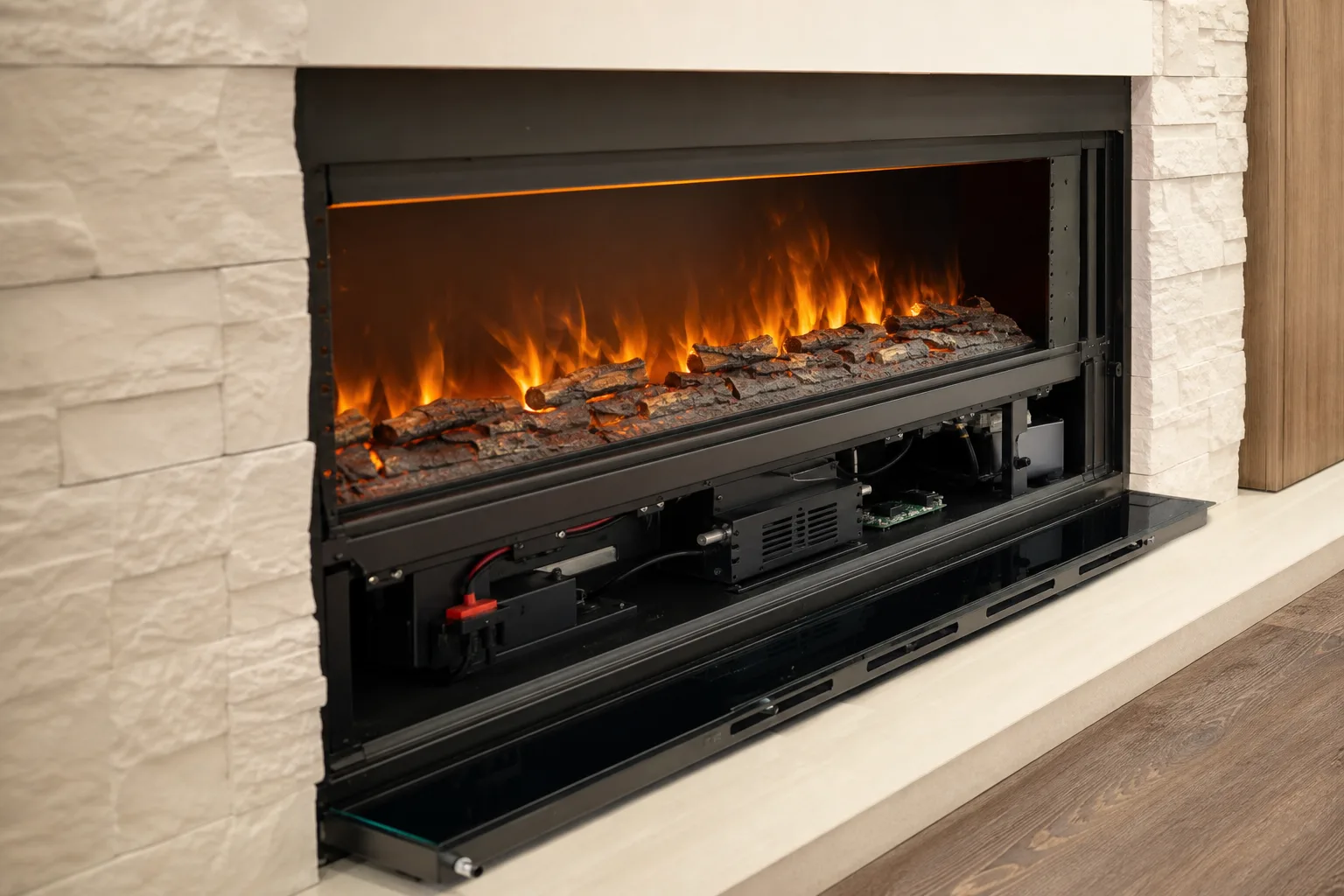 Elektrokamin nachruesten: Retrofit-Ideen fuer modernen Flammeneffekt und Technik